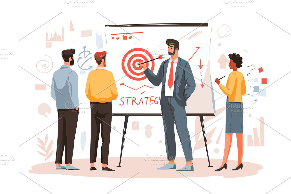Team business strategy. Supervisor, a Person Illustration by Stock-Smart-Start