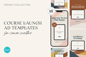 Trendy Course Launch Ad Templates