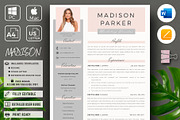 Creative Resume for Word & Pages, a Resume Template by HIRED Design Studio (Thumbnail 1 of 11)