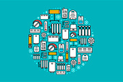 16 Climatic Heating Icons Set, an Icon by Olha Kostiuk (Thumbnail 7 of 7)