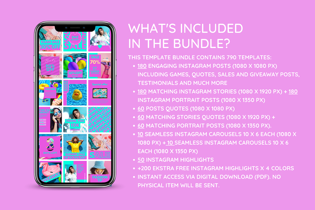 Purple & Blue Instagram Templates preview 3