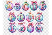 Pastel Christmas Alphabet | Xmas, a Decorative Illustration by GlamArtZhanna (Thumbnail 4 of 5)