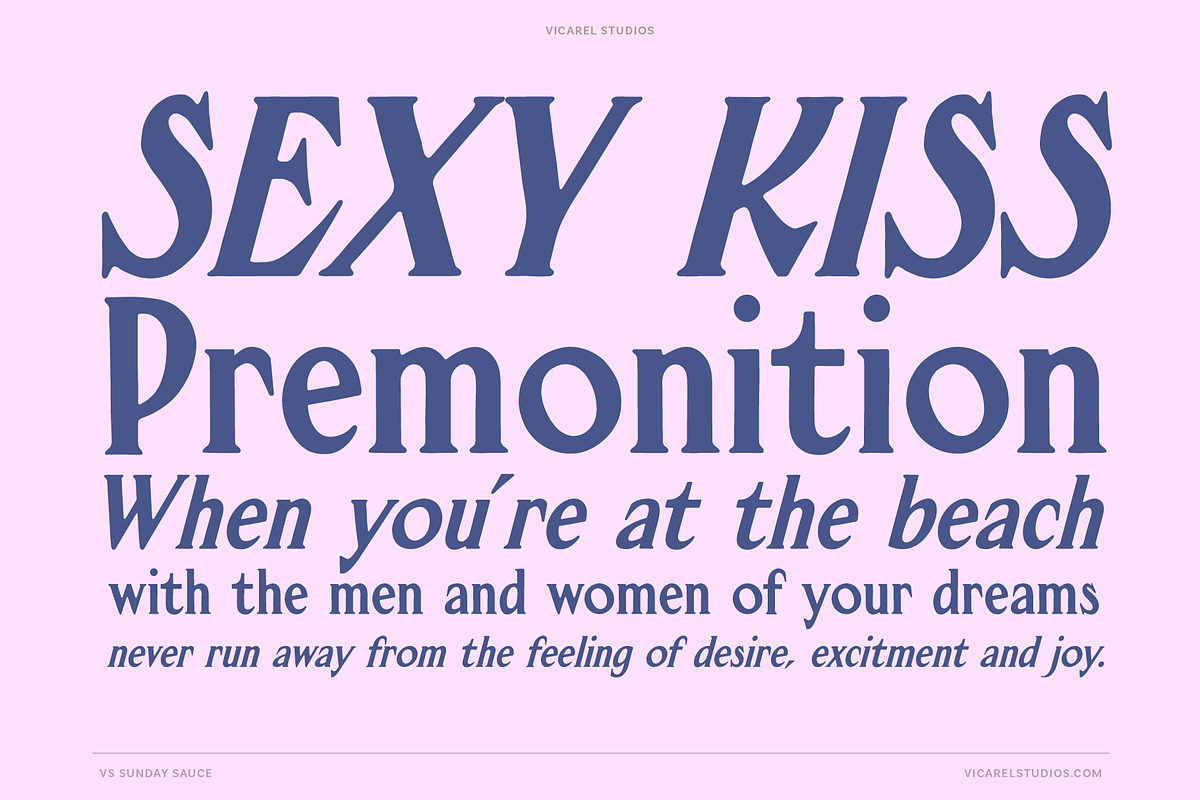 Sunday Sauce, Nostalgic Vintage Font, a Serif Font by Vicarel Studios (Photo 4 of 16)