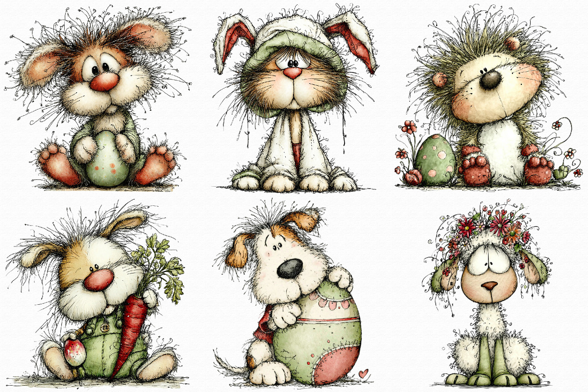 Whimsical Easter Clipart, an Illustration by Libby Wishes (Photo 6 of 7)