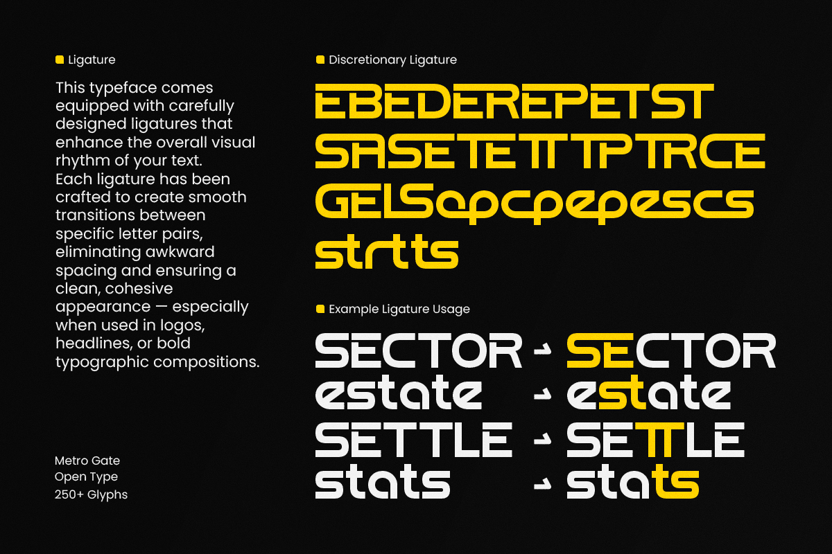 Metro Gate – Sans Serif Font, a Sans Serif Font by Sronstudio (Photo 8 of 9)