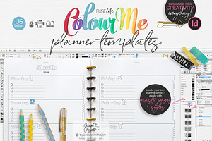 US InDesign Planner Template ColorMe