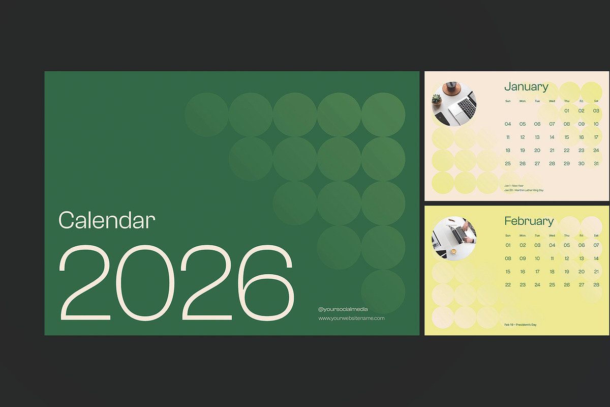 Nature Line Calendar Template, a Stationery Template by Neermana (Photo 2 of 4)