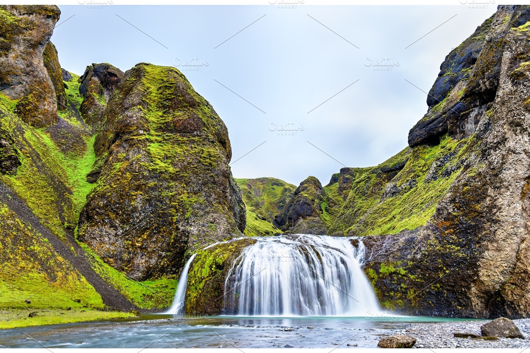 Stjornarfoss waterfall in Southern Iceland, a Nature Photo by Leonid Andronov