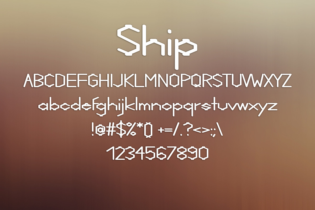 SHIP font preview 2