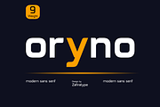 Oryno, a Sans Serif Font by Zafiratype (Thumbnail 1 of 10)