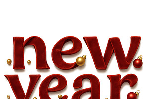 New year text with decorative elemen, an Illustration by Dvoevnore photos