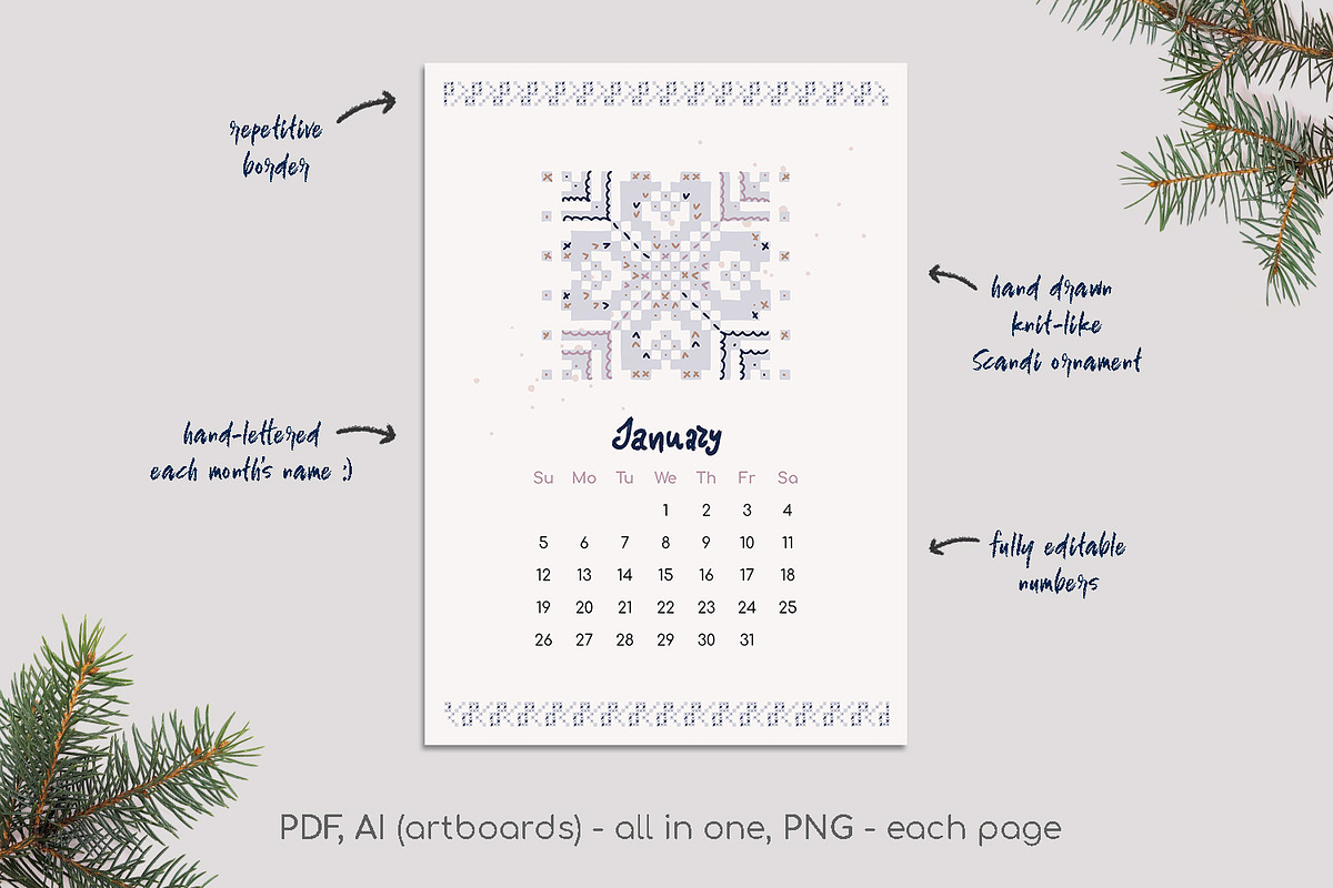 Scandi knit ornaments collection, an Animal Illustration by Gray Cat Graphics (Photo 4 of 18)