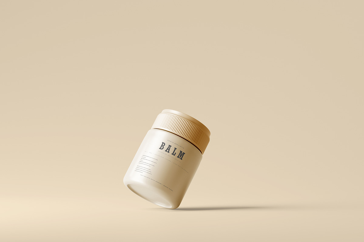 Ointment Balm Bottle Mockups, a Packaging Mockup by pmvch (Photo 5 of 7)