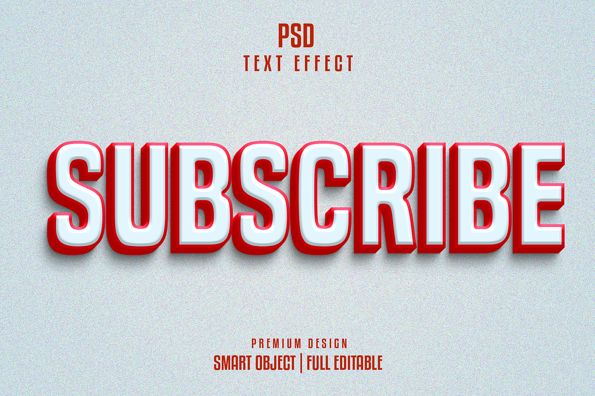 Subscribe 3d text effect, a Layer Style Add-On by himelgfx