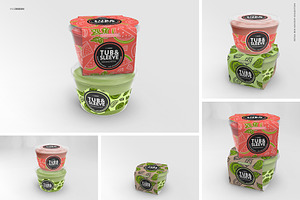 Tub And Sleeve Packaging Mockup