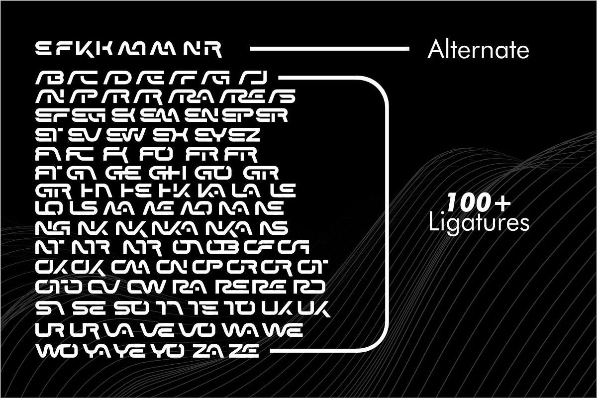 Arenka | Futuristic Font | Y2k Font, a Sans Serif Font by WhymoreArt (Photo 10 of 10)