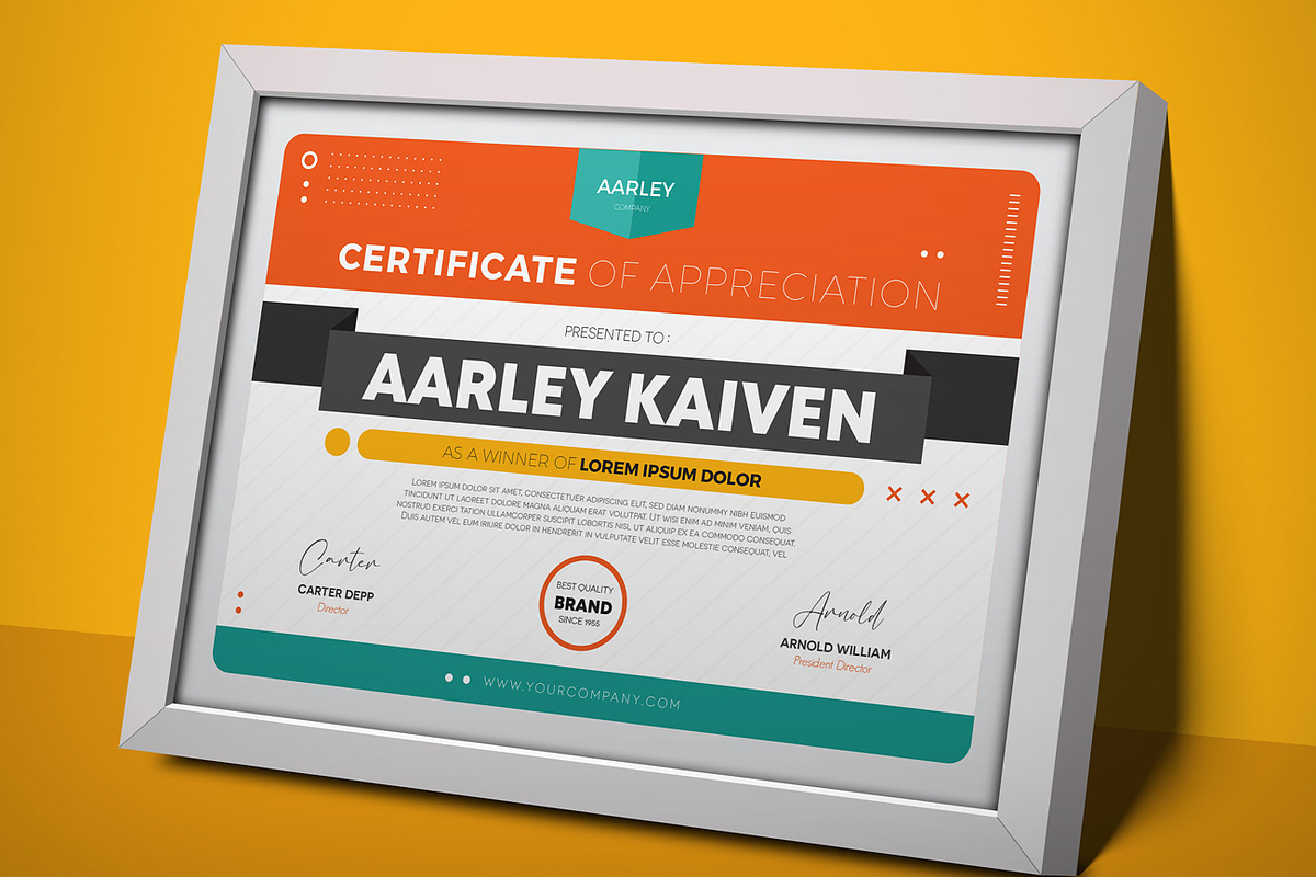 Modern Certificate, a Stationery Template by Aarley Kaiven (Photo 2 of 2)