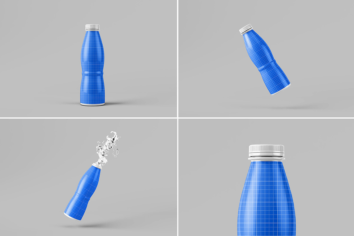 Bottle with Splash Mockup - 7 Views, a Packaging Mockup by Illusiongraphic (Photo 18 of 25)