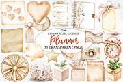 Boho Beige Watercolor Planner, an Illustration by Designworld (Thumbnail 1 of 6)