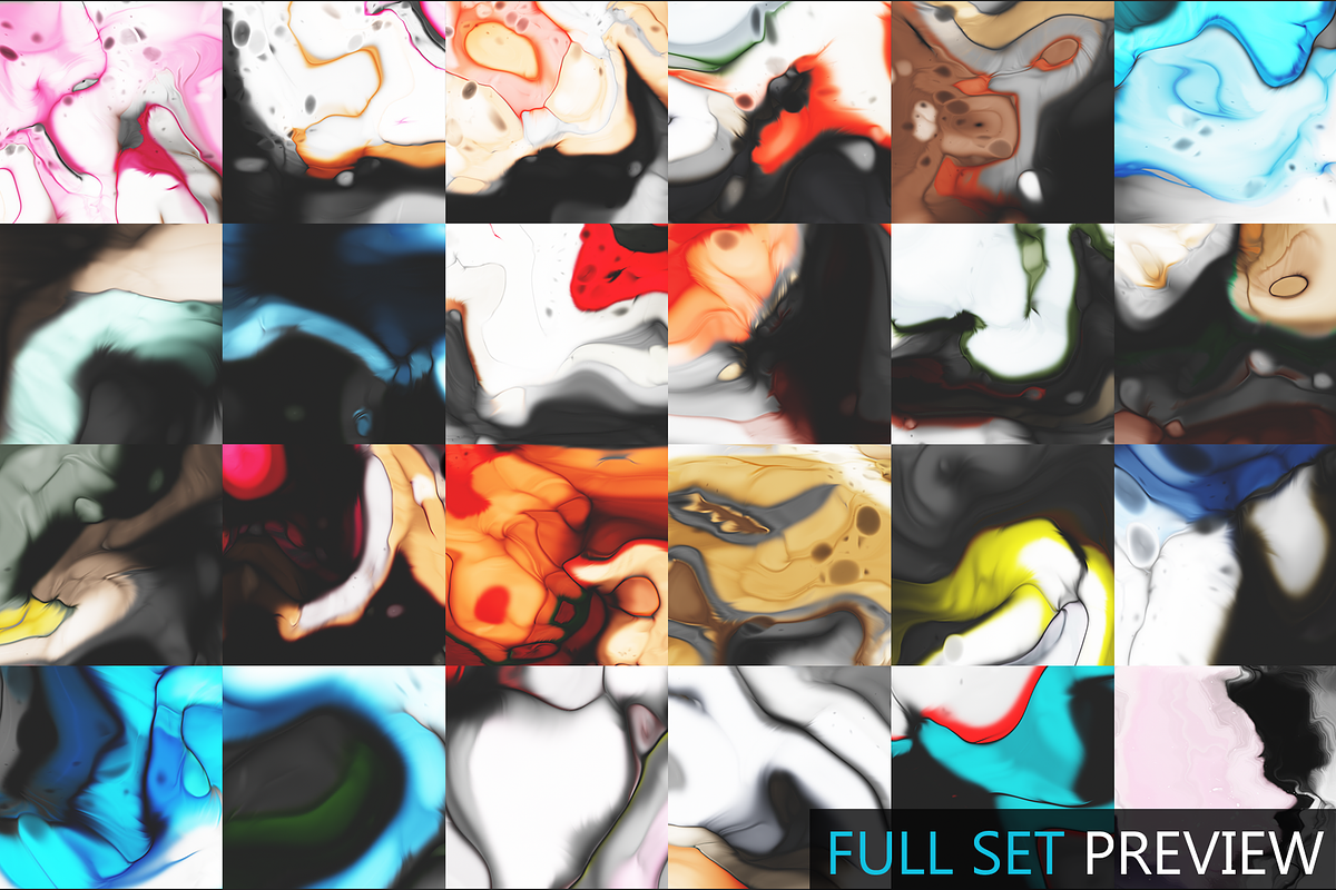 24 marbling textures, a Background Graphic by yegor.kumachov (Photo 2 of 7)