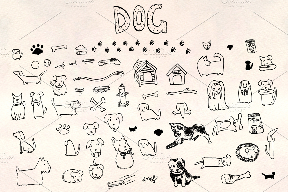 60+ Puppy Dog Vector Graphics Bundle, an Animal Illustration by Violet LeBeaux (Photo 1 of 4)