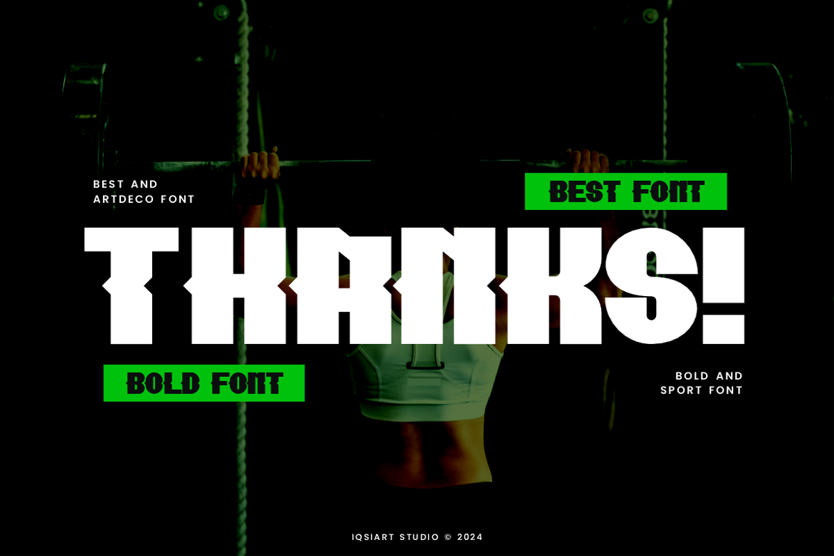 Hirakin - Gym Font, a Sans Serif Font by Iqsiart Studio (Photo 6 of 6)