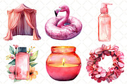 Watercolor Pink Summer Poolside, an Illustration by Black Bird Studio (Thumbnail 4 of 5)