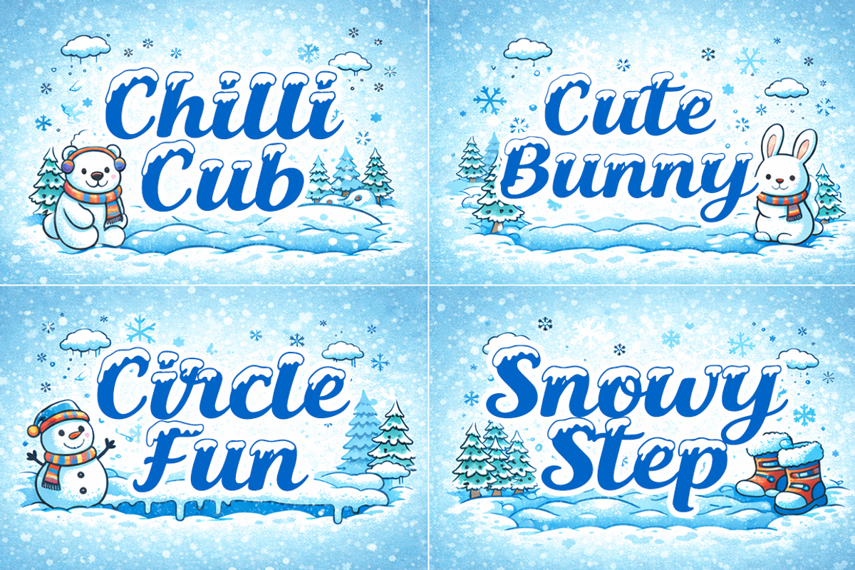 Snowy Smile – Playful Winter Script, a Script Font by cocodesign (Photo 4 of 7)