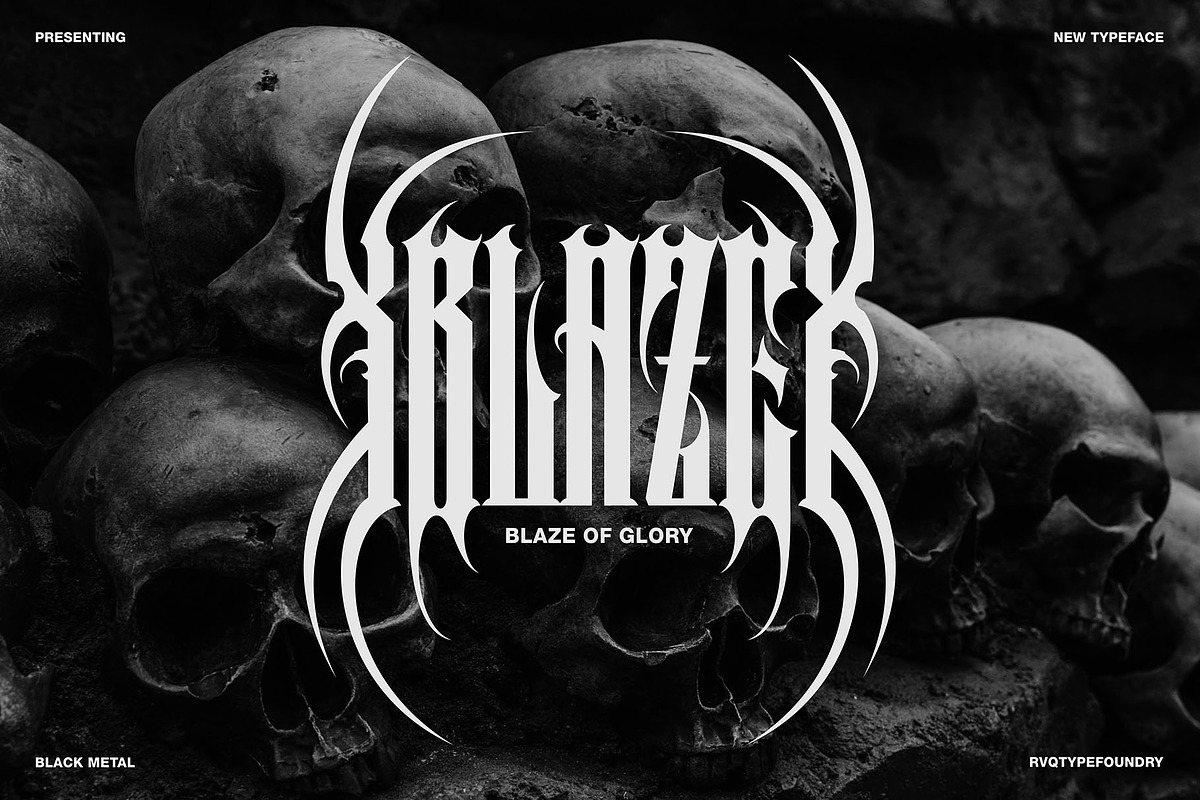 Brother (Blackmetal), a Blackletter Font by Rvq Type Foundry (Photo 2 of 6)