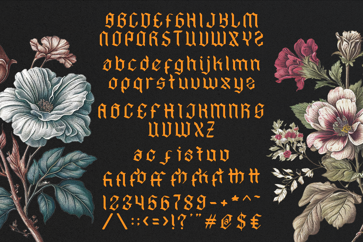 Hyacinth - Modern Blackletter, a Blackletter Font by Dharmas Foundry (Photo 15 of 15)