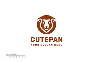 Panda Silhouette Vector Logo, a Branding & Logo Template by yuanesei