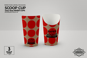 Paper Scoop 12/16oz Cups Mockup