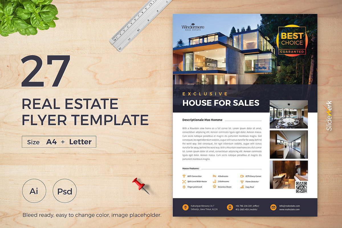 Real Estate Flyer 27, a Flyer Template by Slidewerk