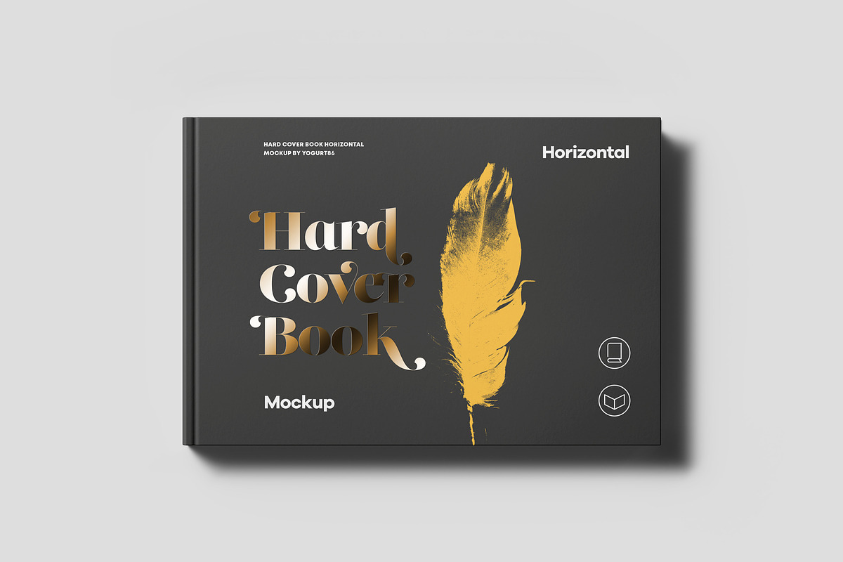 Hard Cover Horizontal Book Mock-up, a Books & Magazine Mockup by Yogurt86 (Photo 13 of 15)