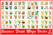 Summer Drink Mega Vector Set, an Object Graphic by Gfx_Store (Thumbnail 1 of 13)