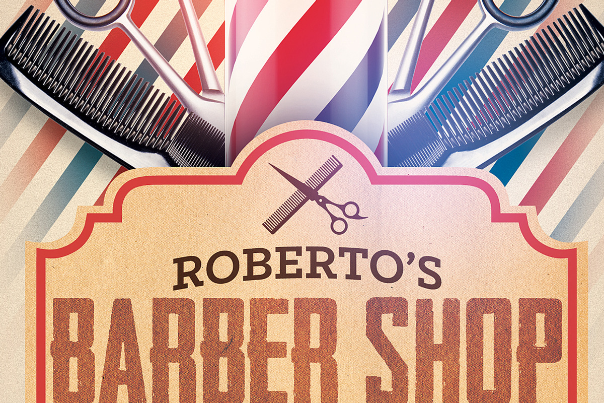 Barber Shop Flyer Template, a Flyer Template by Hotpin (Photo 3 of 3)