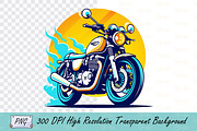 Retro Biker Ride PNG Illustration, a Transportation Illustration by Ghagra (Thumbnail 1 of 3)