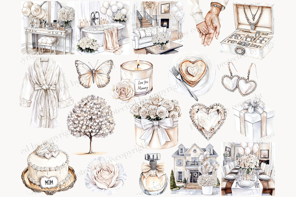 Mother And Baby Clipart PNG, a Person Illustration by GlamArtZhanna (Photo 3 of 8)