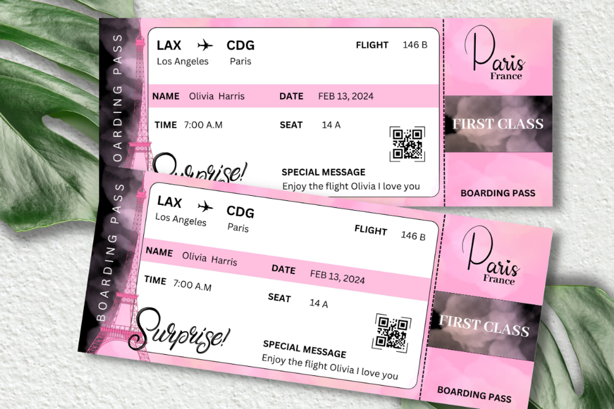 Editable Boarding Pass Template, a Card Template by YasdeyDesigns (Photo 1 of 7)