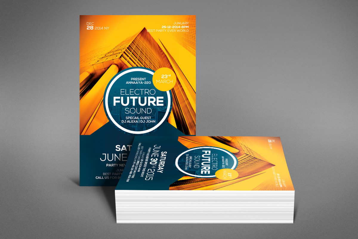 Electro Sound Flyer, a Flyer Template by Graphic Templates (Photo 3 of 5)