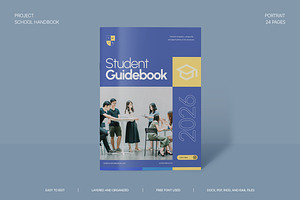 Project School Handbook Template, a Brochure Template by TMint Play
