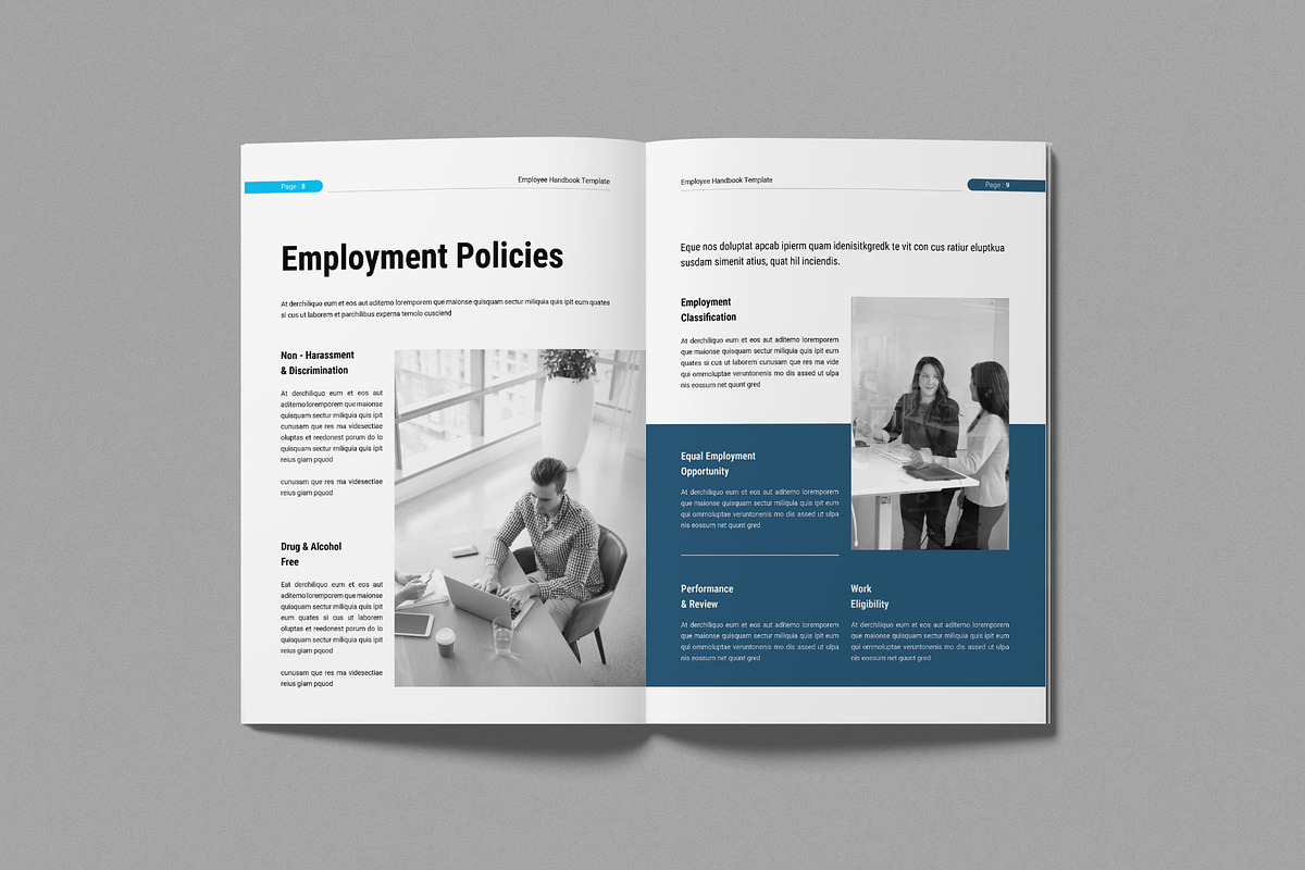 Employee Handbook Template, a Brochure Template by Work-Envance (Photo 4 of 10)