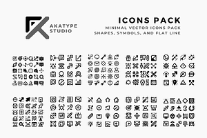 Minimal Icons Pack, a Solid Icon by Akatype Studio