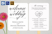 Wedding Program Fan SHR381, an Invitation Template by Shafura_Wedding (Thumbnail 1 of 5)