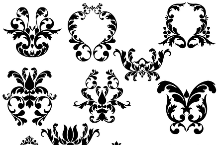 Floral Banner Scroll Brushes