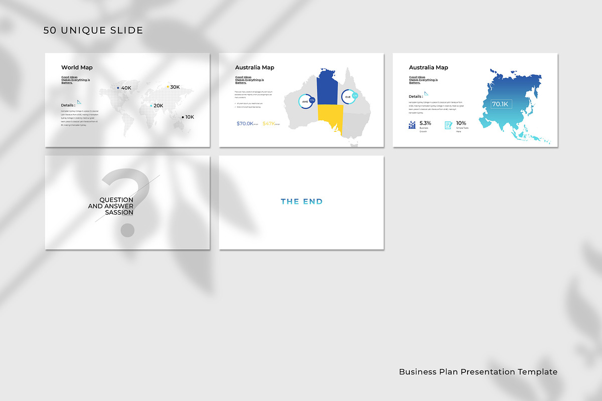 Blue Yellow Modern Business Plan Pre, a Presentation Template by Slide-Agency (Photo 11 of 11)