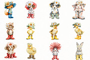 Spring Easter Animals & Daisy Clipar, an Illustration by Designworld (Thumbnail 4 of 5)