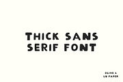 Thick Sans Serif Font, a Sans Serif Font by Olive & Lu Paper (Thumbnail 1 of 2)