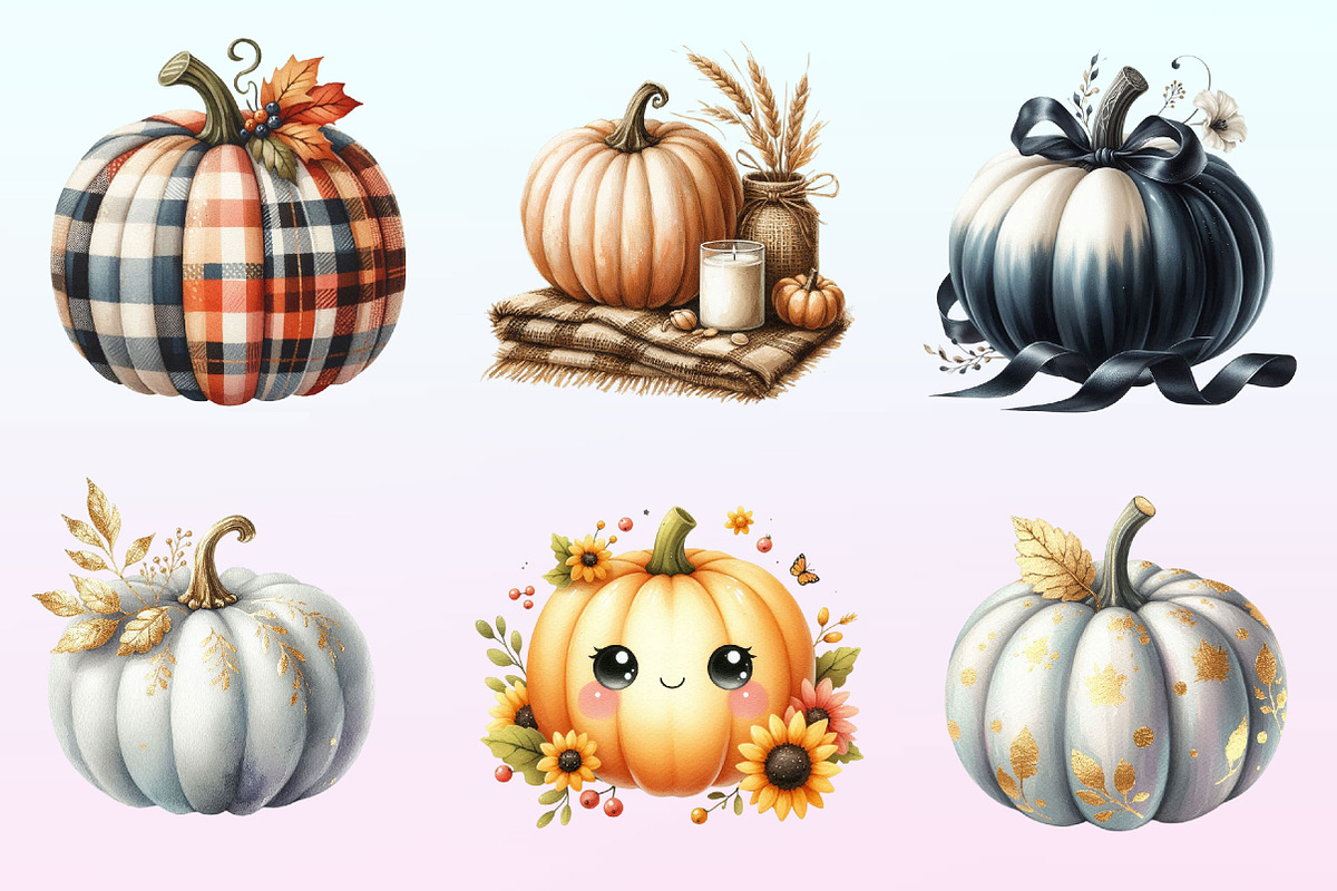 Pumpkin with Pattern Clipart, a Graphic by CitraGraphics (Photo 2 of 4)