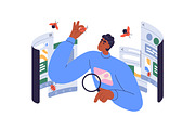 People testing software concept set, a Person Illustration by Good Studio (Thumbnail 3 of 5)